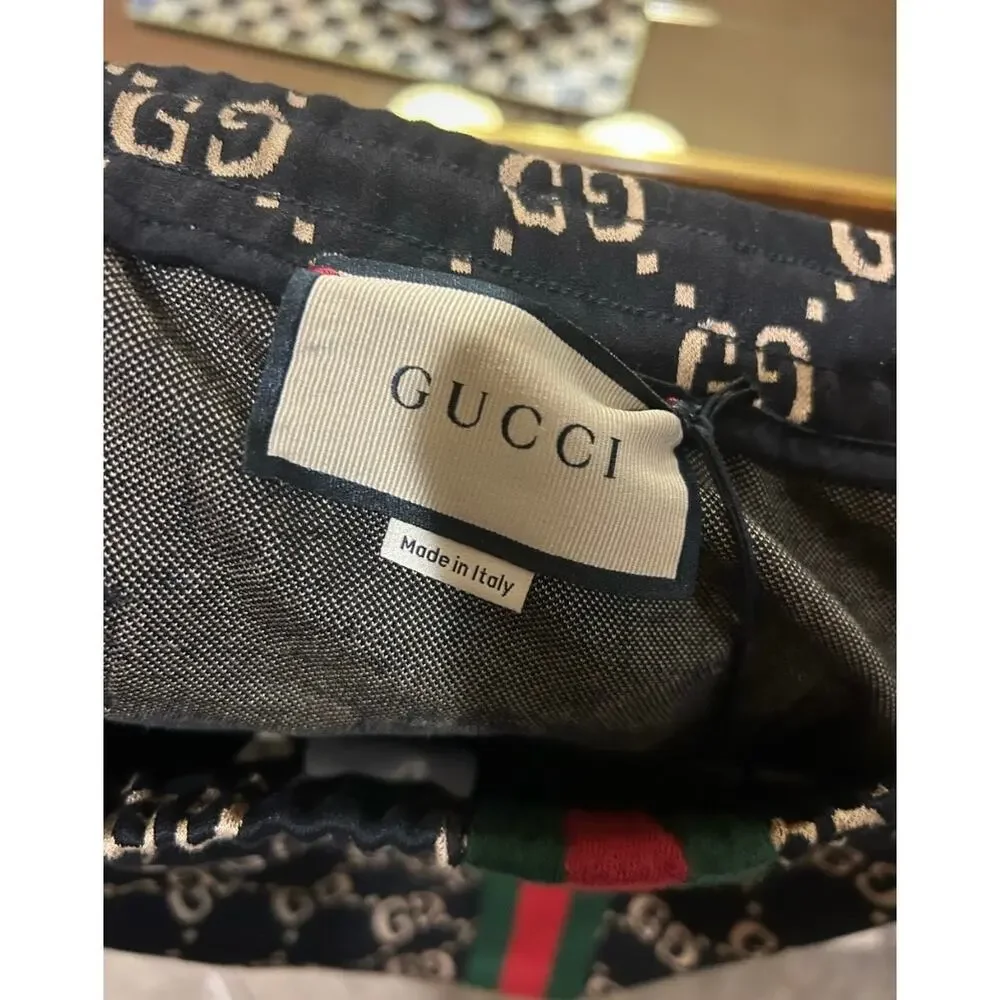 Men's Gucci GG jersey cotton jog pants, size XXL made in Italy
